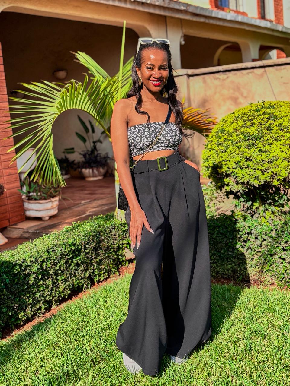 Black Wide-Leg Palazzo Pants